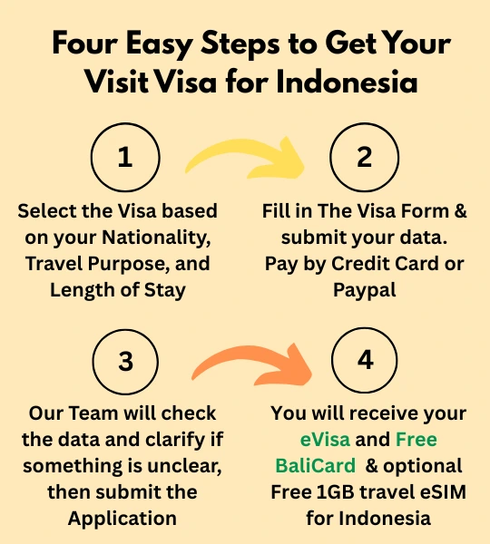 indonesia evisa application steps