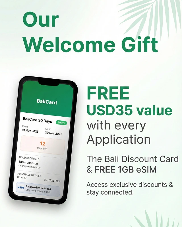 get free balicard with every visa banner