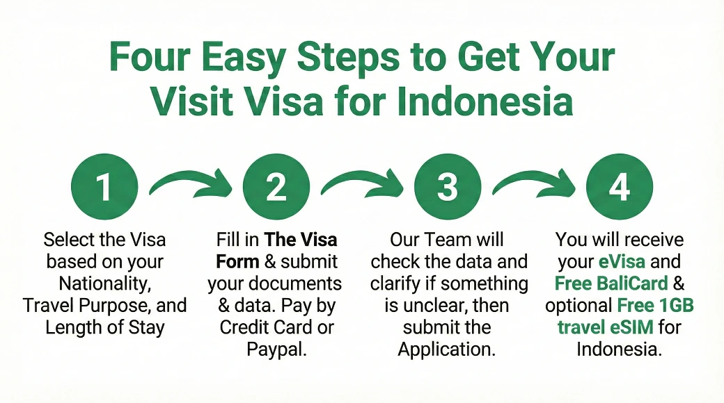 indonesia evisa application steps